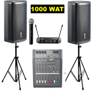 ZESTAW [4] - JBL 2 x PRX 512M  [2 x 500W] + mikser+ mikroport